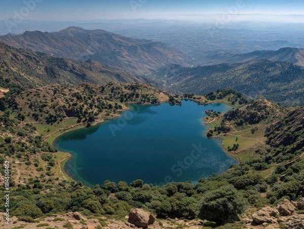 Fototapeta lake and mountains
