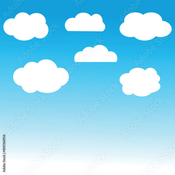 Obraz Clear Blue Sky Background with Clouds