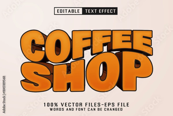 Obraz Coffee Shop Editable Text Effect