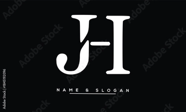 Obraz JH, HJ Abstract Letters Logo Monogram