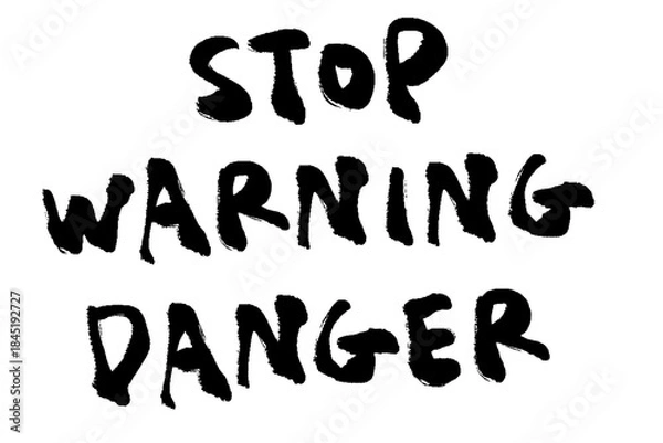 Obraz 手描きの筆文字の文章イラストのセット