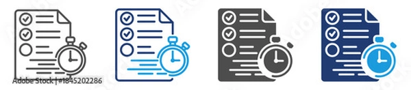 Fototapeta quick assignments icon sheet with multiple style