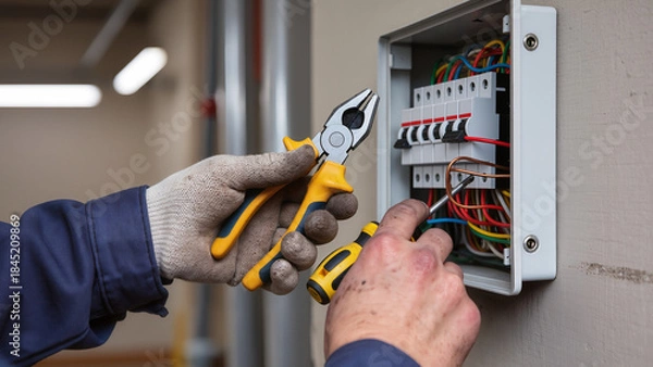 Fototapeta electrician at work