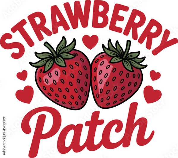 Obraz Strawberry Patch T-Shirt Design