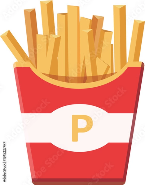 Fototapeta フライドポテト　アイコン