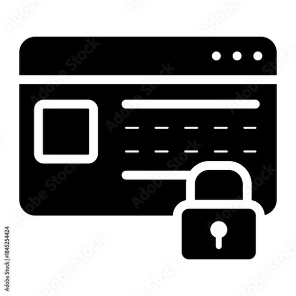 Fototapeta secure website glyph icon