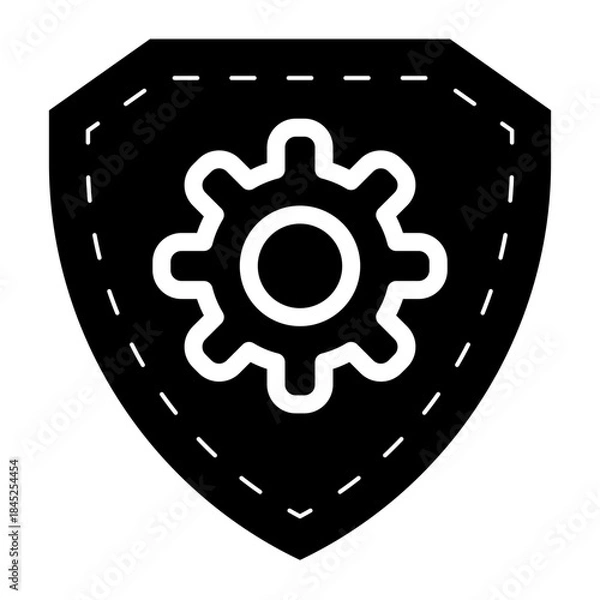 Fototapeta setting secure shield protection glyph icon