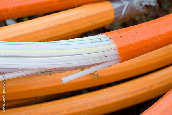 Fototapeta Glasfaserkabel Erdleitung 3