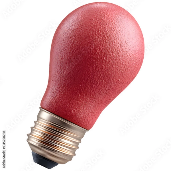 Obraz Red light bulb symbolizing a bright idea