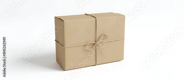 Fototapeta cardboard box isolated on white background