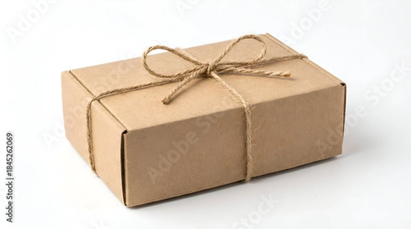 Fototapeta cardboard box isolated on white background