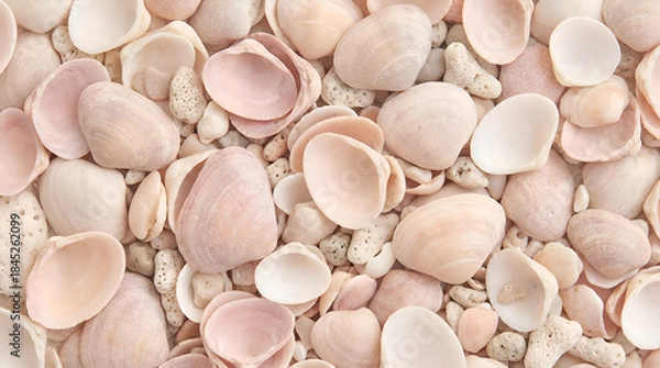 Fototapeta sea shells background