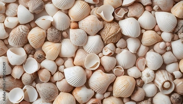 Fototapeta sea shells background