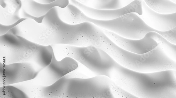 Obraz Abstract white foam texture, wavy surface, close-up, with subtle light spots
