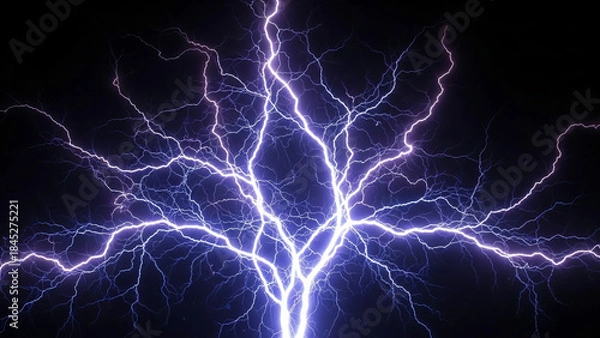 Obraz a tree with lightning in the background