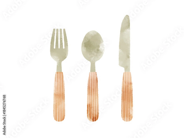 Obraz カトラリー-水彩