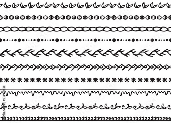 Obraz Illustrated seamless borders