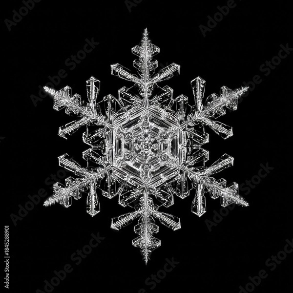 Obraz snowflakes on black background