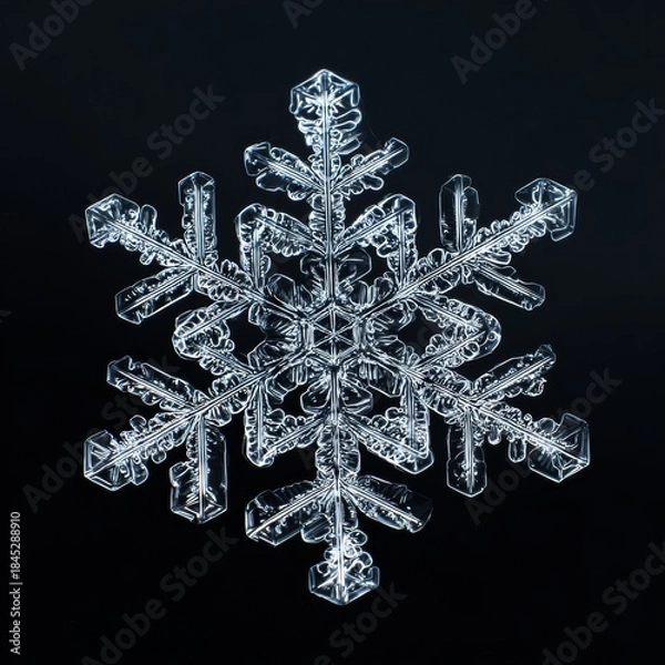 Obraz snowflakes on black background