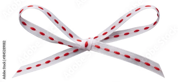 Obraz a white-and-red ribbon bow