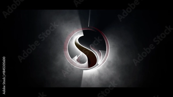 Fototapeta Rays light Logo Reveal