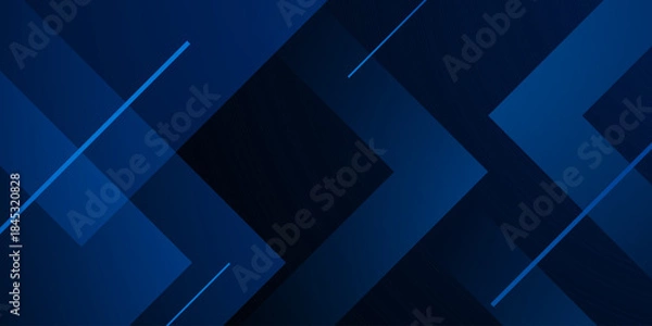 Obraz Abstract dark blue arrow pattern background with futuristic shapes element design. Modern concept style. Eps10 vector