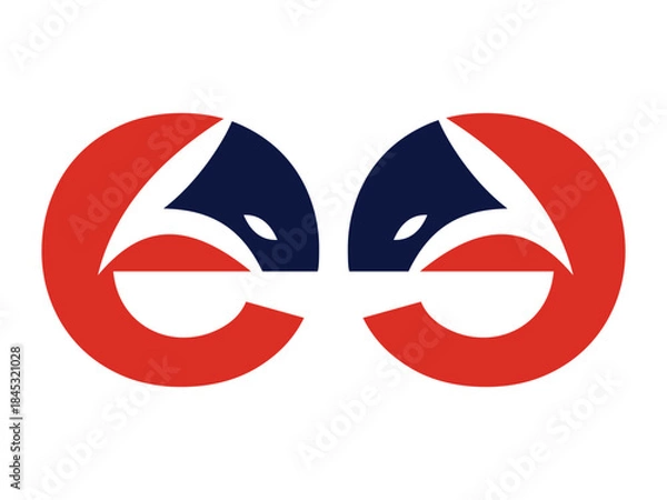 Obraz Creative EE Fox Icon Vector Design