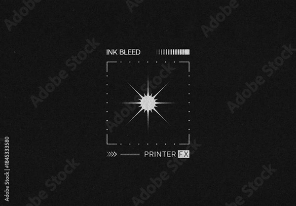 Obraz Ink Bleed Text & Logo Effect Mockup
