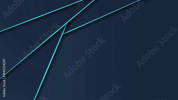 Obraz Blue abstract background with glowing neon diagonal lines