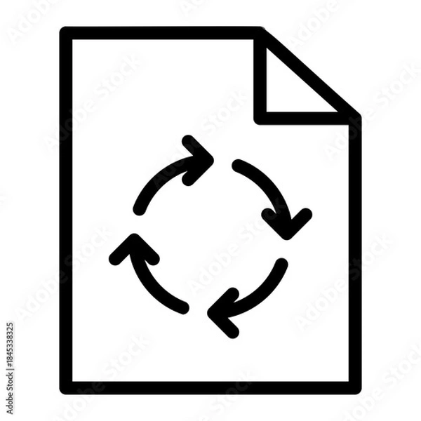 Obraz File Document Update Process Icon Outline