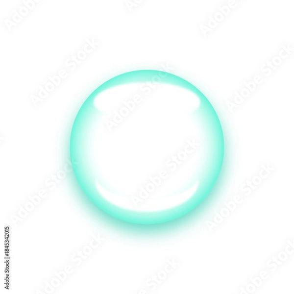 Obraz クリアな球体　半透明のクリアボタン　緑
Clear sphere, translucent clear button, green
