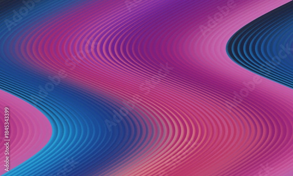 Fototapeta Abstract wave patterns in vibrant colors