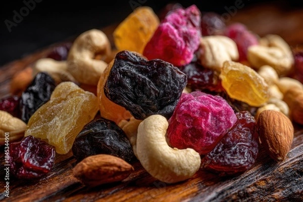Fototapeta Assorted Dried Fruits and Nuts Display