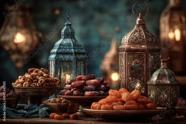 Fototapeta Ramadan Iftar Table Decor