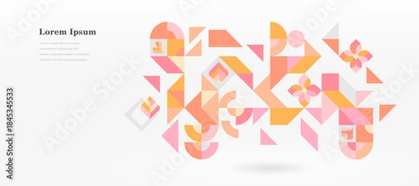 Obraz 幾何学 抽象 サークル パターン 花 春 背景