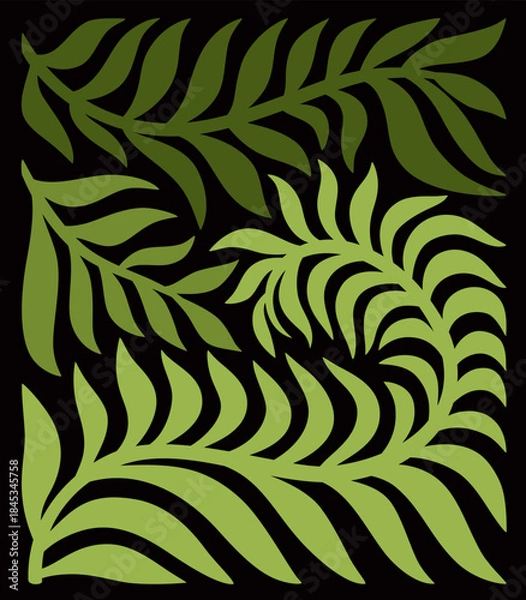 Obraz Floral abstract poster. Minimalistic botanical composition.