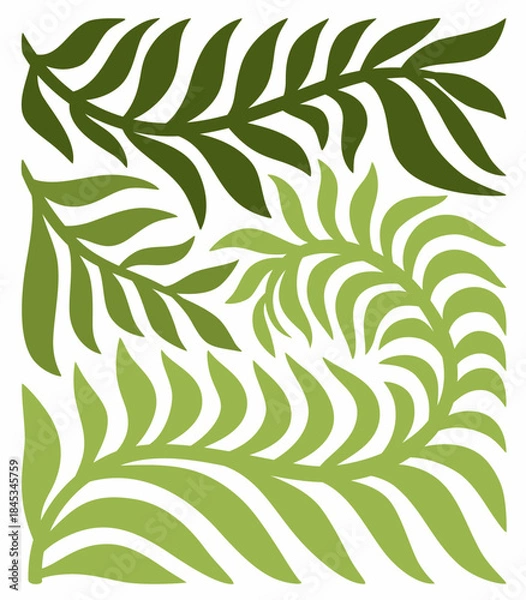 Obraz Floral abstract poster. Minimalistic botanical composition.