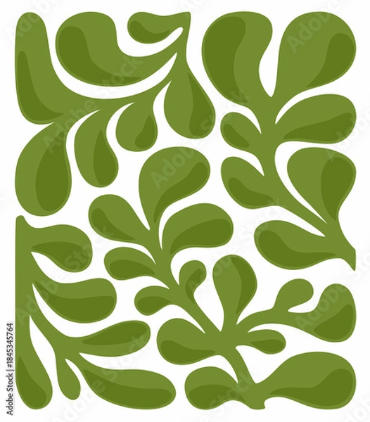 Obraz Floral abstract poster. Minimalistic botanical composition.