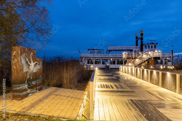Obraz Abends am Zingster Hafen.