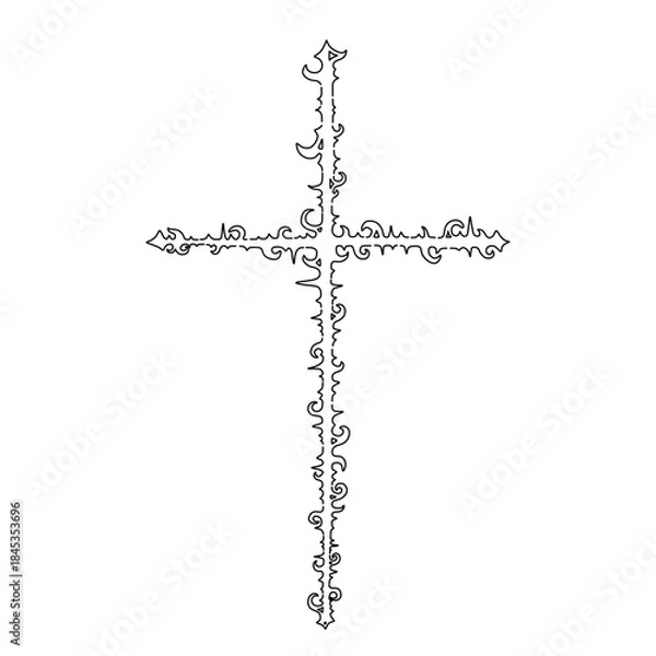 Obraz cybersigilism cross vector