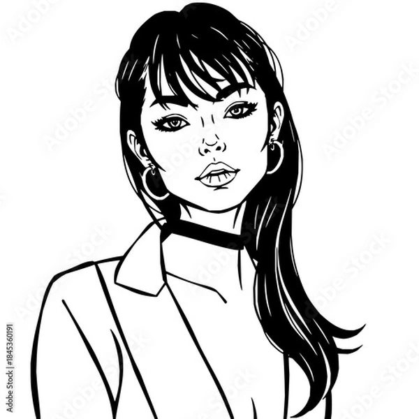 Obraz girl with long hair