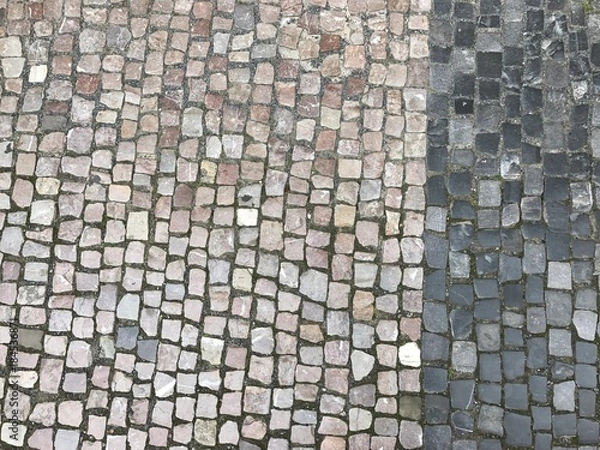 Obraz Cobblestone road as a pattern background