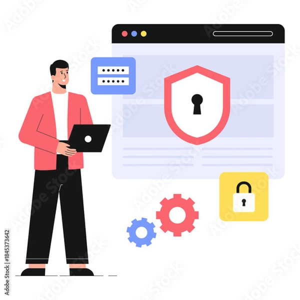 Obraz Web Security  PNG File On Transparent Background	