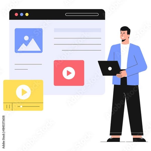 Obraz web content  PNG File On Transparent Background	