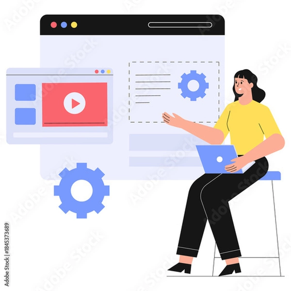 Obraz Web Layout  PNG File On Transparent Background	