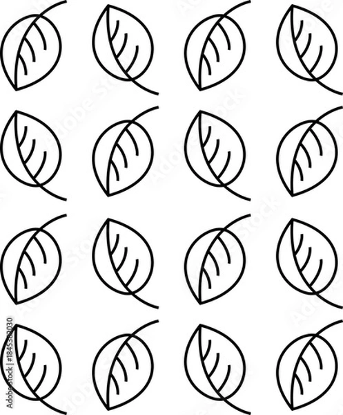 Obraz seamless vector background with leaves svg