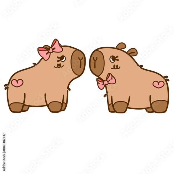 Obraz capybara couple