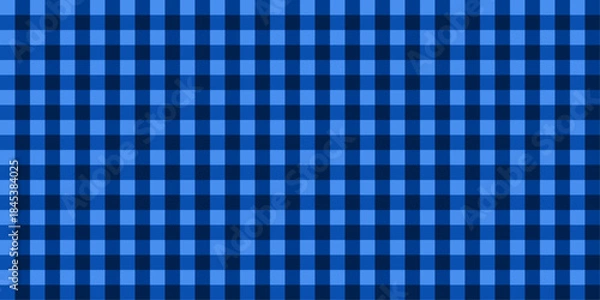 Obraz Seamless Blue Gingham Check Plaid Pattern Background Vector Texture for Textile Fabric and Fashion