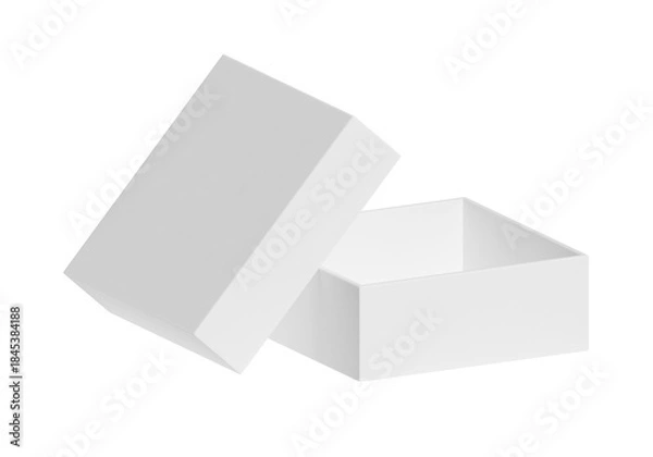 Fototapeta White Open Box, transparent background