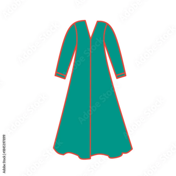 Obraz Elegant teal gown